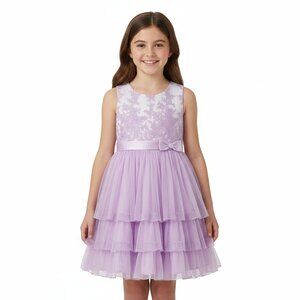 Jona Michelle Lace & Belted Fancy Dress – Girls Size 10